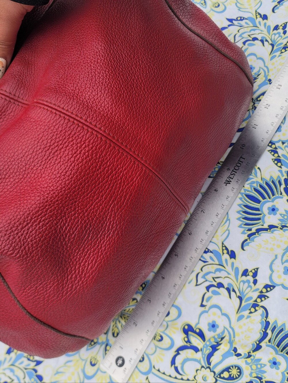 Furla Vintage Red Leather Slouchy Hobo And Dust Bag - Picture 5 of 16